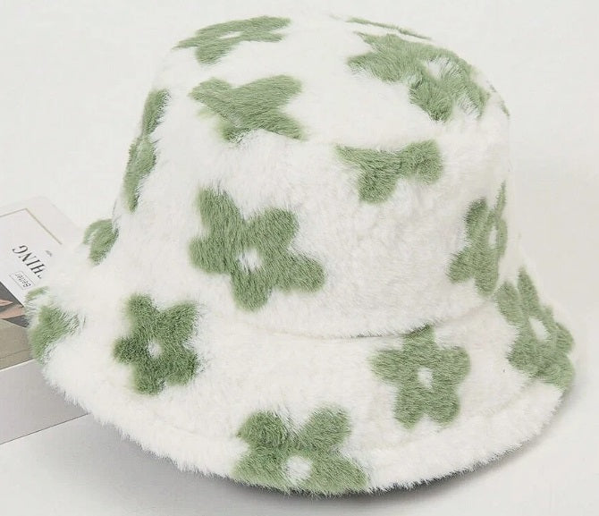 Fluffy Flower Bucket Hats
