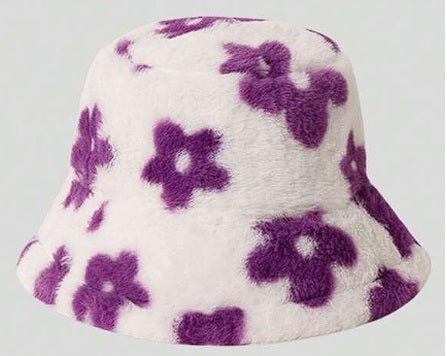 Fluffy Flower Bucket Hats