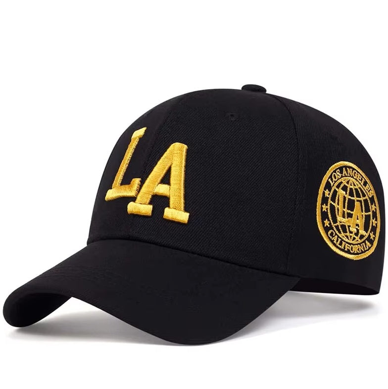 LA Baseball Cap Black Gold