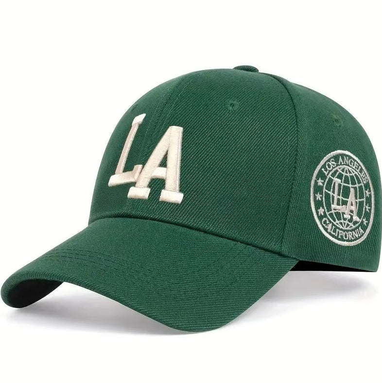 LA Baseball Cap Green White
