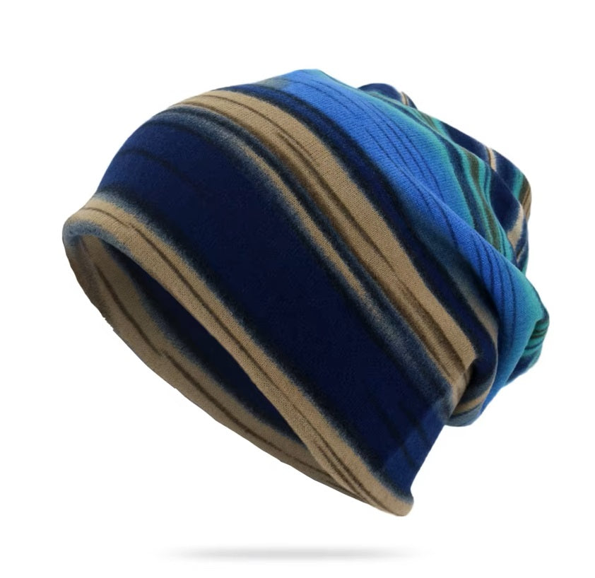 Striped Multi-Coloured Snoods/Beanies