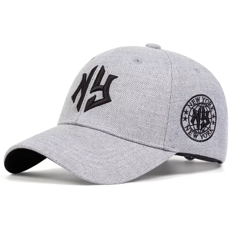 New Style New York Baseball Cap Grey Black