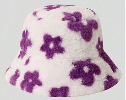 Fluffy Flower Bucket Hats