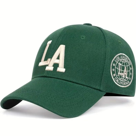 LA Baseball Cap Green White