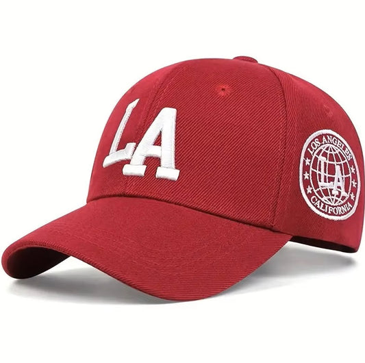 LA Baseball Cap Red White