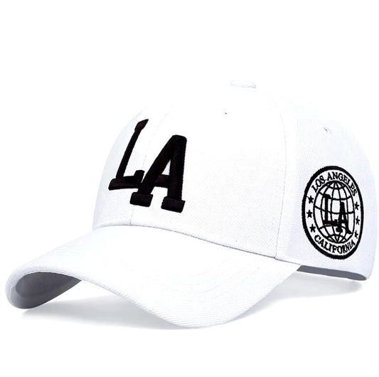 LA Baseball Cap White Black