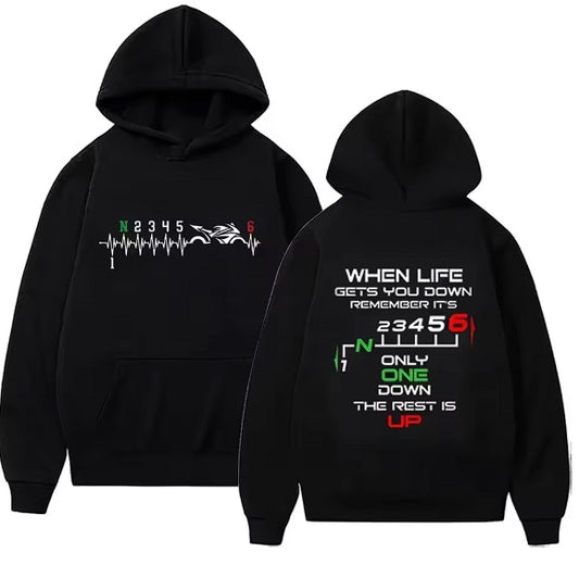 One Down Six Up Bike Hoodie