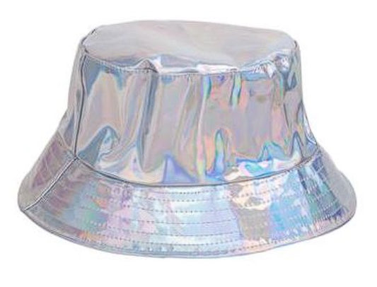 Silver Holographic Bucket Hat